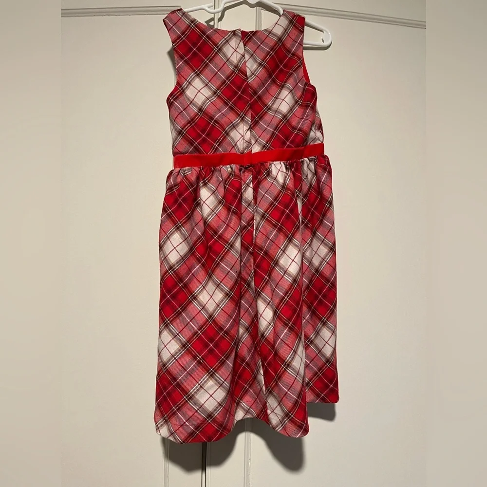 H&M Girls Red and White Plaid Christmas Dress - Picture 2 of 3